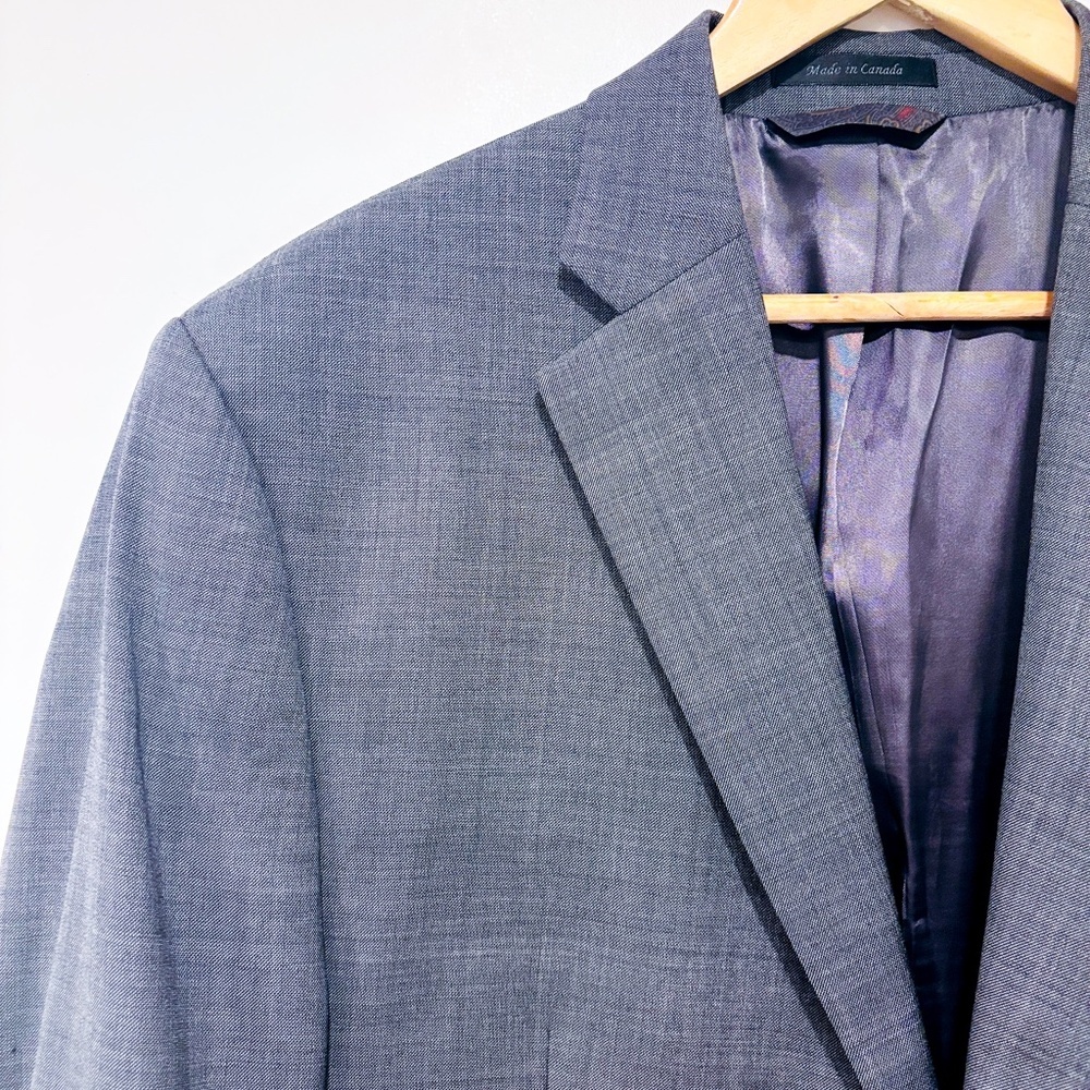 RALPH LAUREN Grey Wool Blazer Tailored Classic Business Casual | 44R * - Picture 5 of 9